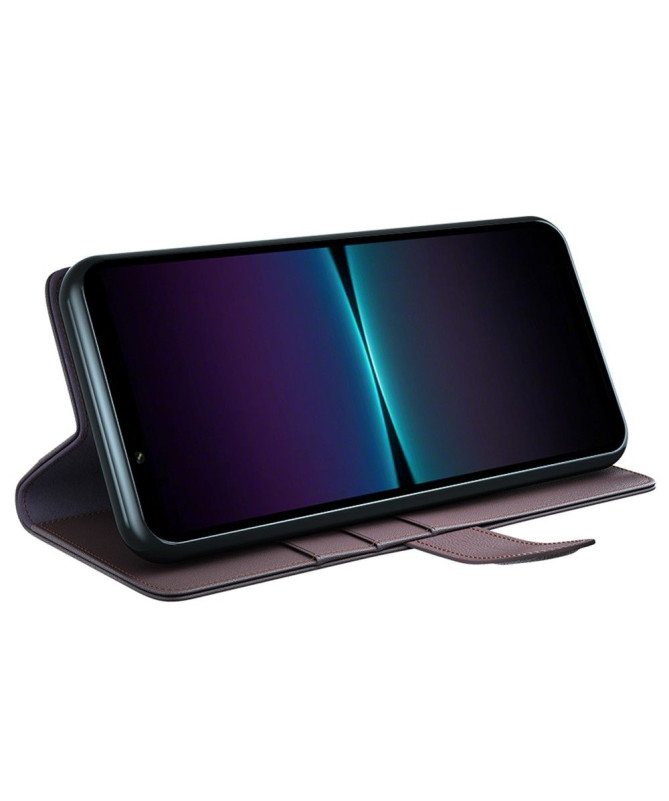 Étui Sony Xperia 10 VI portefeuille en cuir premium