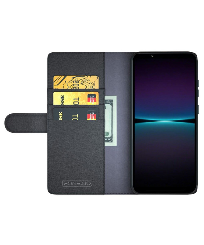Étui Sony Xperia 10 VI portefeuille en cuir premium