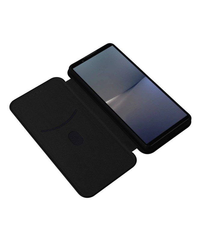 Housse Sony Xperia 1 VI simili cuir fibre de carbone
