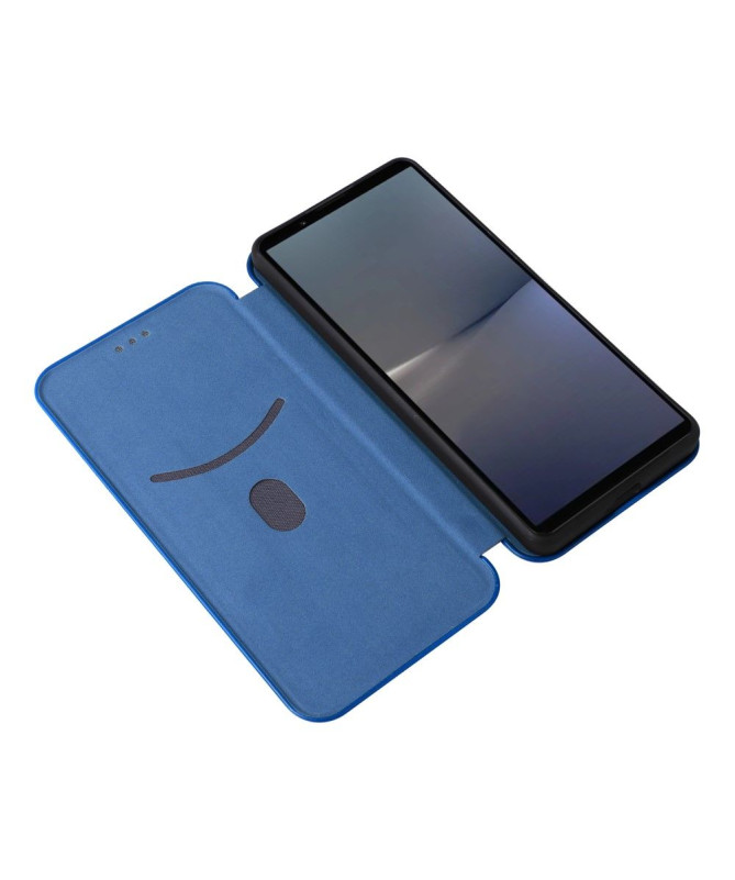Housse Sony Xperia 1 VI simili cuir fibre de carbone