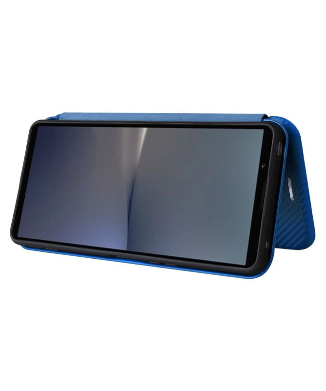 Housse Sony Xperia 1 VI simili cuir fibre de carbone