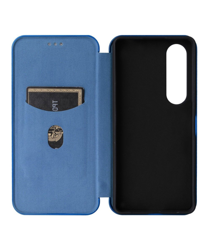 Housse Sony Xperia 1 VI simili cuir fibre de carbone