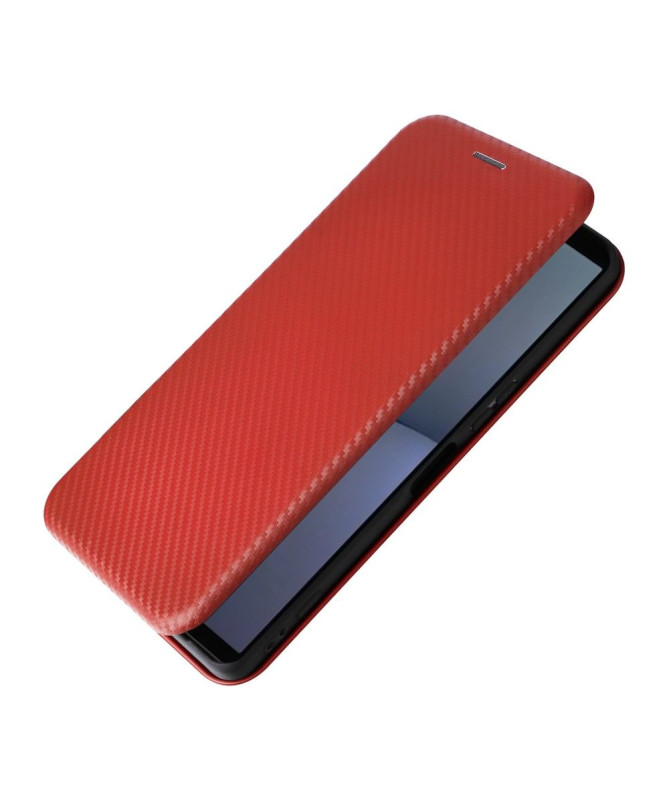 Housse Sony Xperia 1 VI simili cuir fibre de carbone