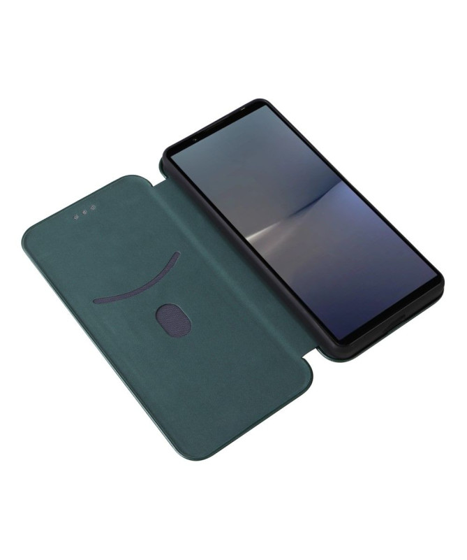 Housse Sony Xperia 1 VI simili cuir fibre de carbone