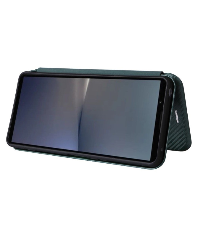 Housse Sony Xperia 1 VI simili cuir fibre de carbone