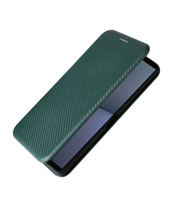 Housse Sony Xperia 1 VI simili cuir fibre de carbone