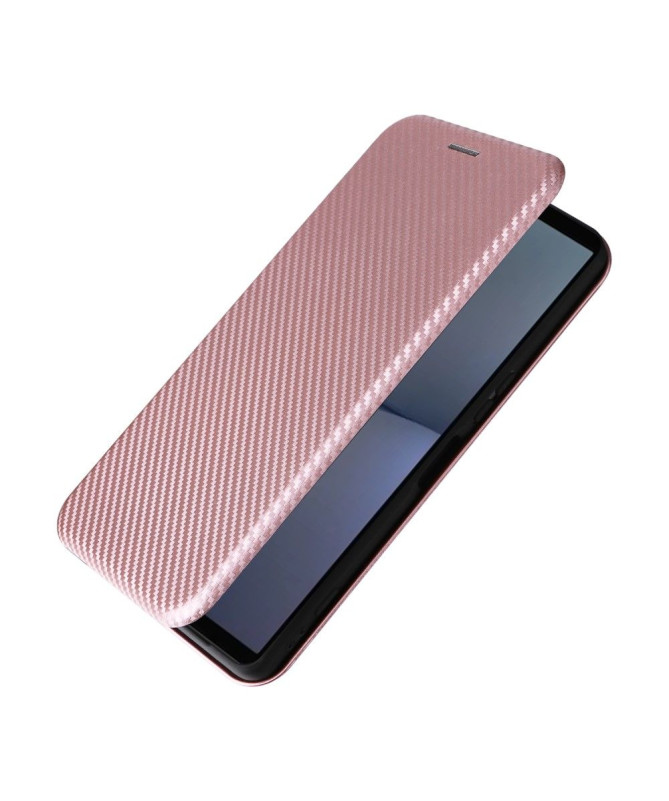 Housse Sony Xperia 1 VI simili cuir fibre de carbone