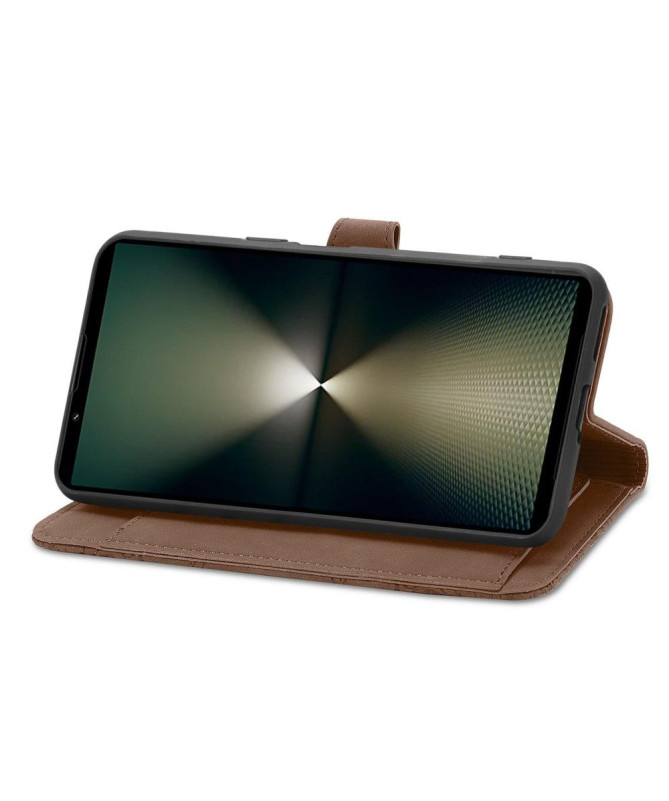 Housse Sony Xperia 1 VI motif floral à lanière