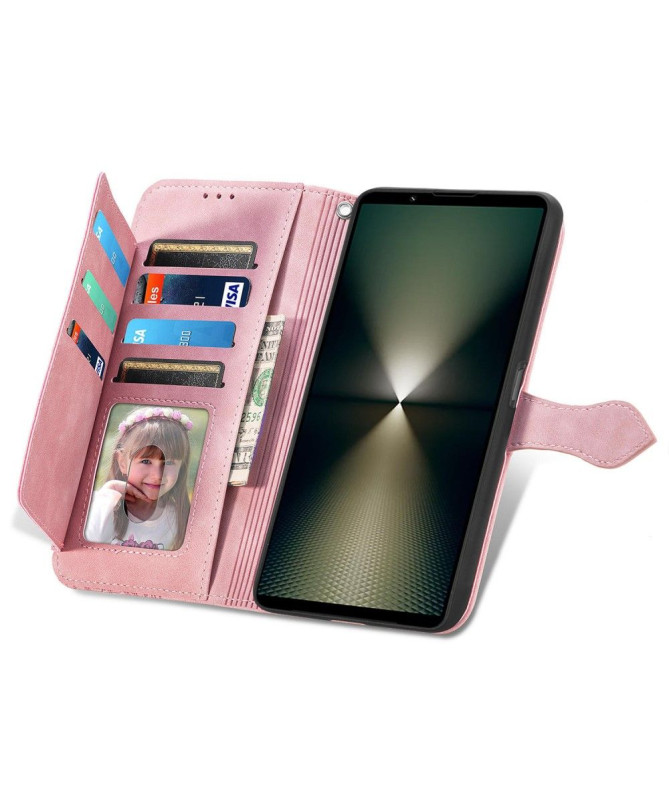 Housse Sony Xperia 1 VI motif floral à lanière