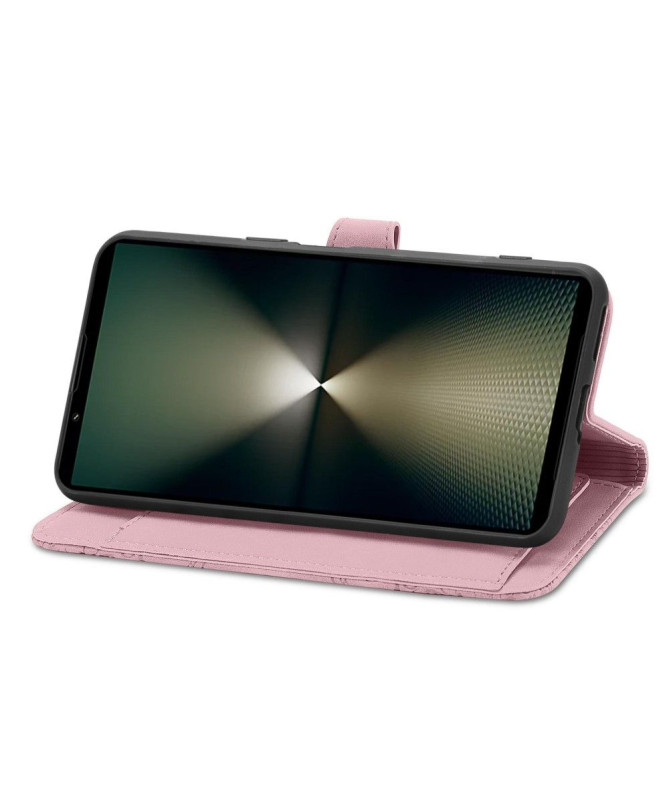 Housse Sony Xperia 1 VI motif floral à lanière