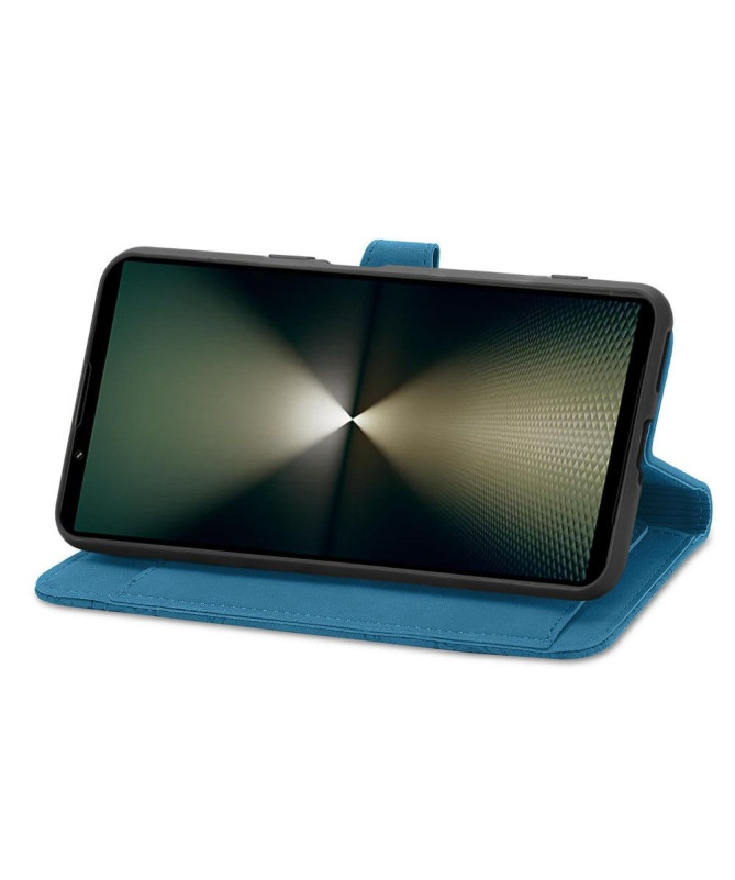 Housse Sony Xperia 1 VI motif floral à lanière