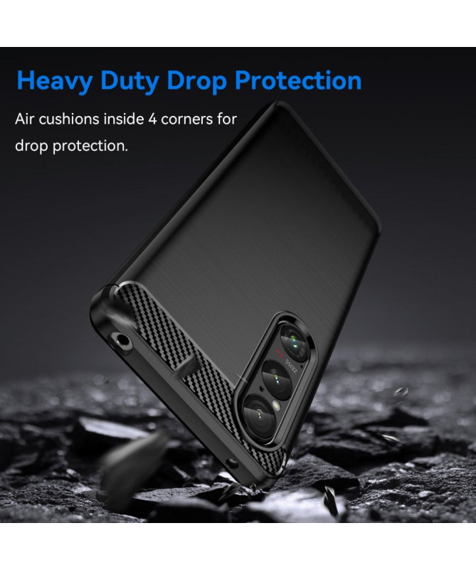 Coque Sony Xperia 1 VI effet brossé silicone
