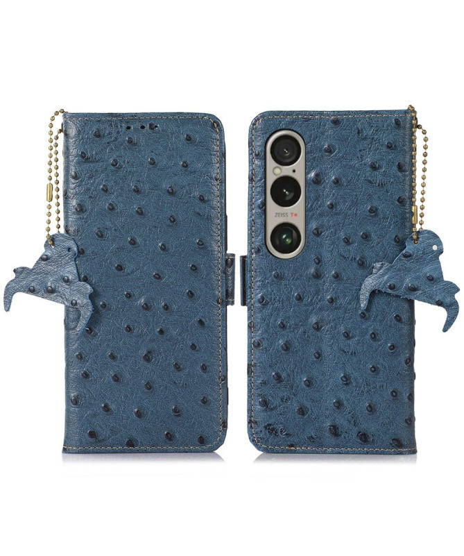 Housse Sony Xperia 1 VI Cuir Effet Peau d'Autruche