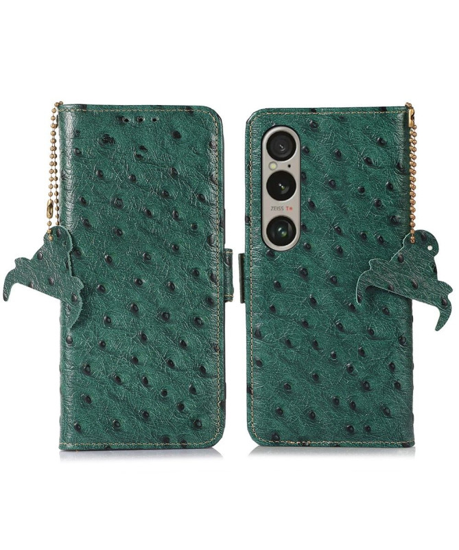 Housse Sony Xperia 1 VI Cuir Effet Peau d'Autruche