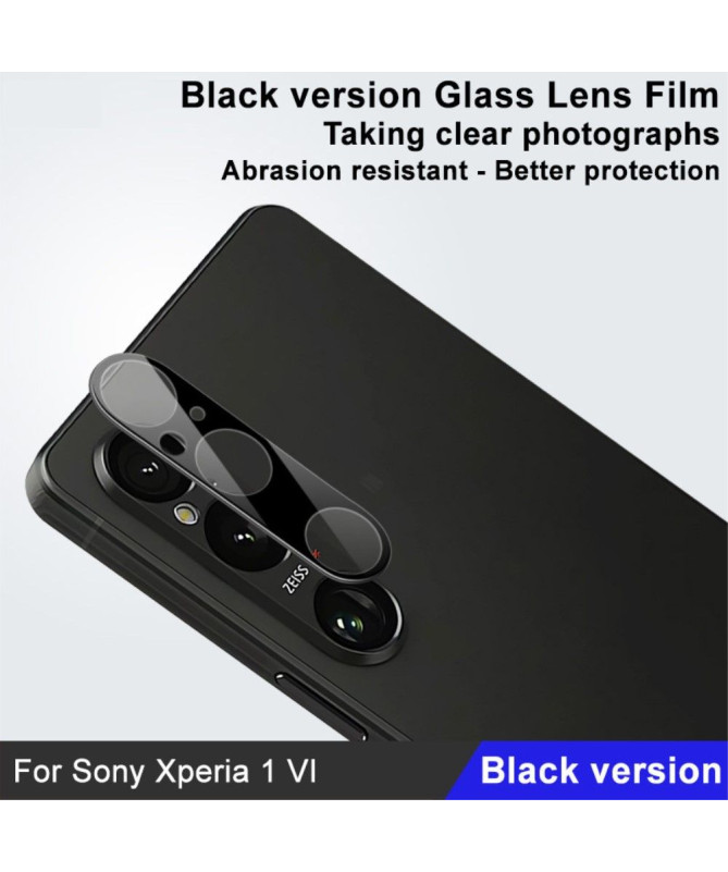 Sony Xperia 1 VI - Protections en verre trempé pour lentille arrière (2 pièces) - Noir