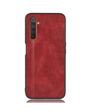 Coque Realme 6 Pro Effet Cuir Coutures