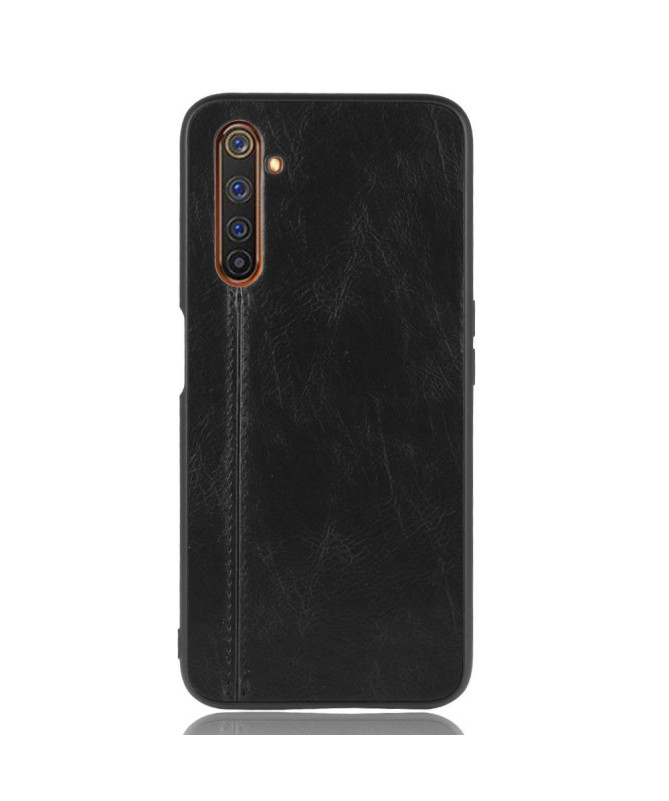 Coque Realme 6 Pro Effet Cuir Coutures