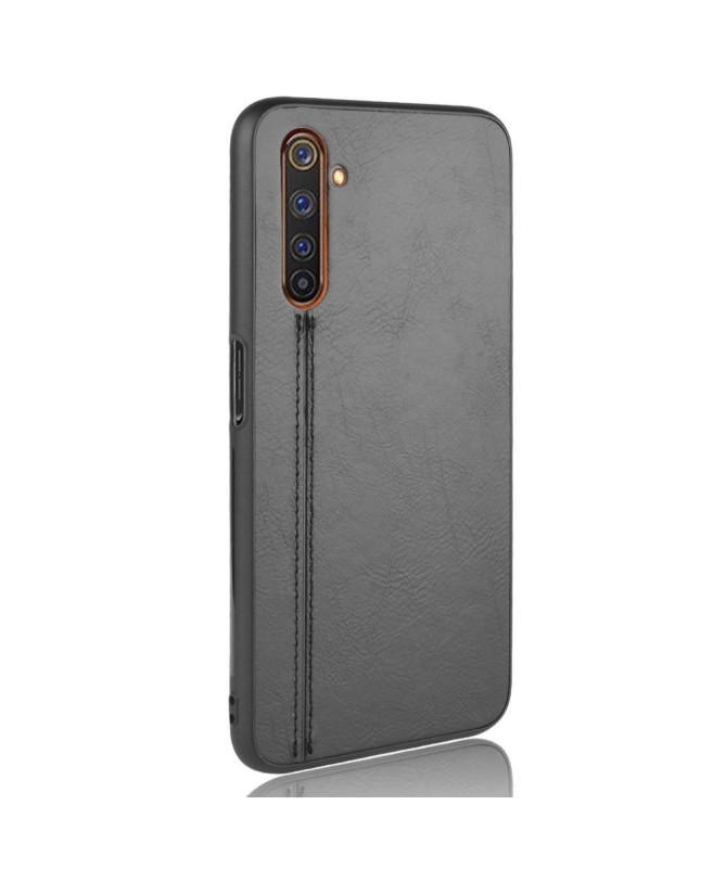 Coque Realme 6 Pro Effet Cuir Coutures