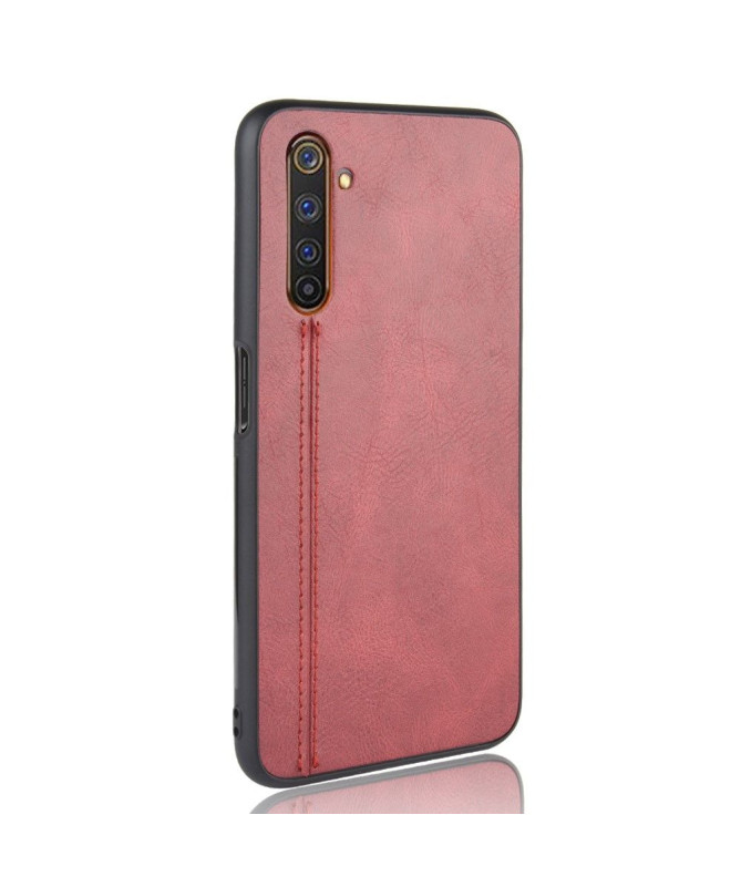 Coque Realme 6 Pro Effet Cuir Coutures