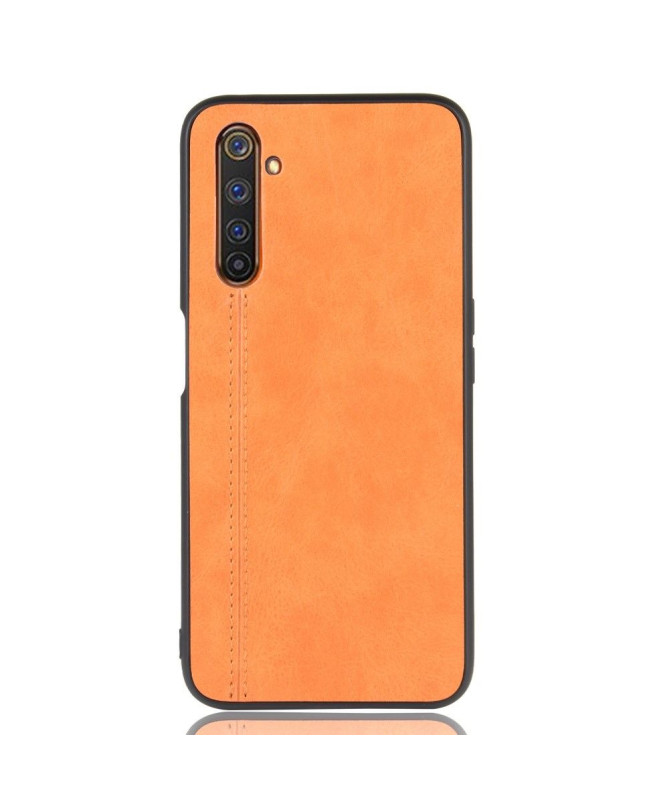 Coque Realme 6 Pro Effet Cuir Coutures