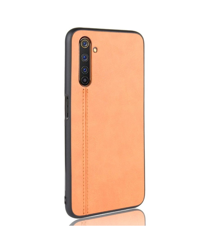 Coque Realme 6 Pro Effet Cuir Coutures