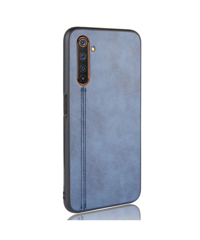 Coque Realme 6 Pro Effet Cuir Coutures