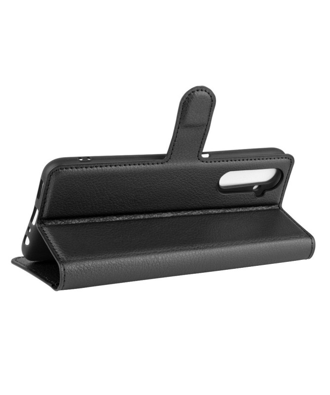 Housse Realme 6 Pro portefeuille style cuir - Noir