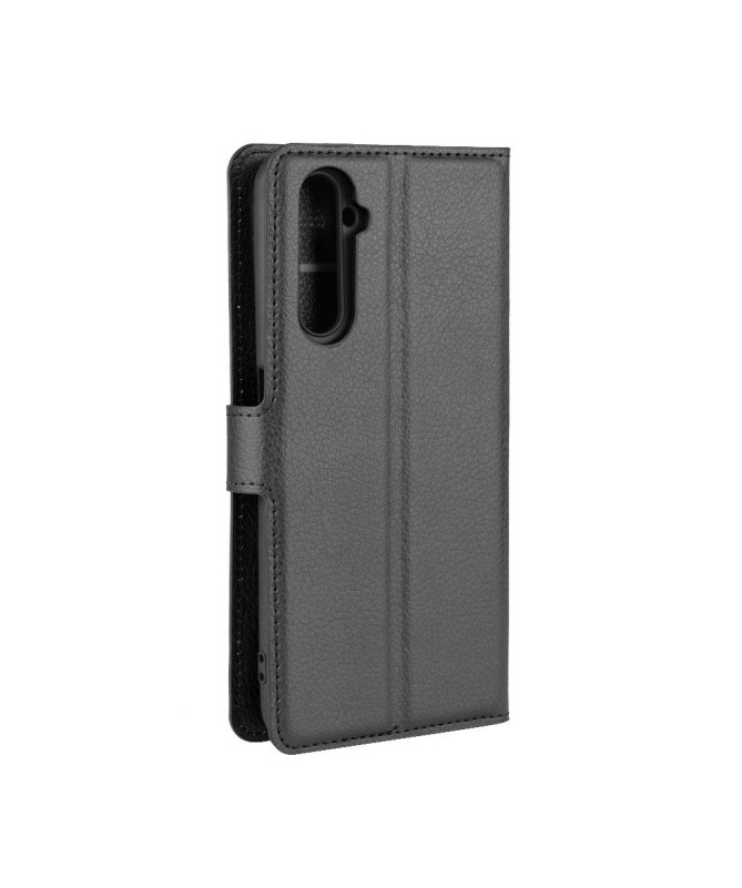 Housse Realme 6 Pro portefeuille style cuir - Noir