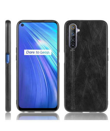 Coque Realme 6 Effet Cuir Coutures