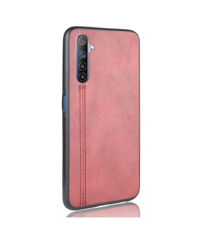 Coque Realme 6 Effet Cuir Coutures