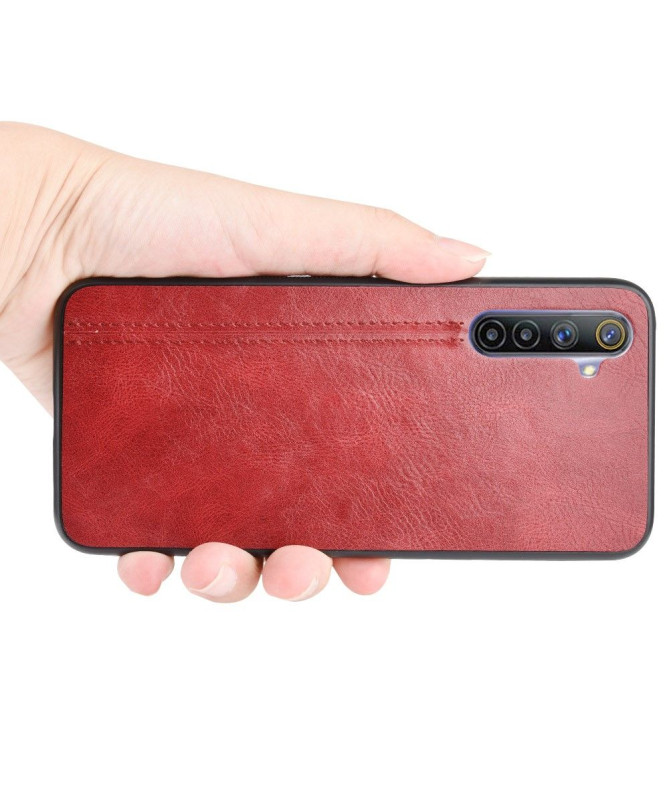 Coque Realme 6 Effet Cuir Coutures