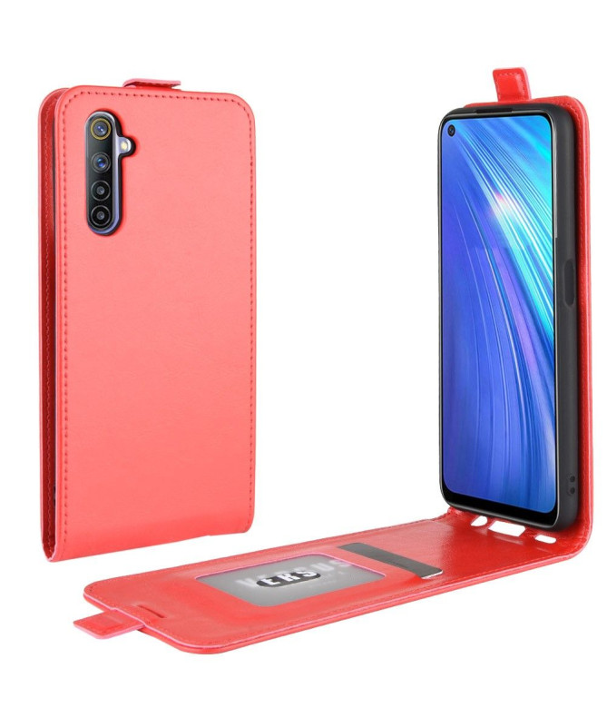 Housse Realme 6 simili cuir avec rabat vertical