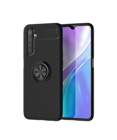 Coque Realme 6 silicone avec anneau rotatif