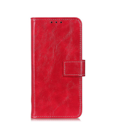 Housse Realme 7 effet cuir luxueux coutures