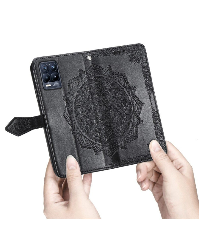 Housse Realme 8 / 8 Pro Mandala relief en simili cuir