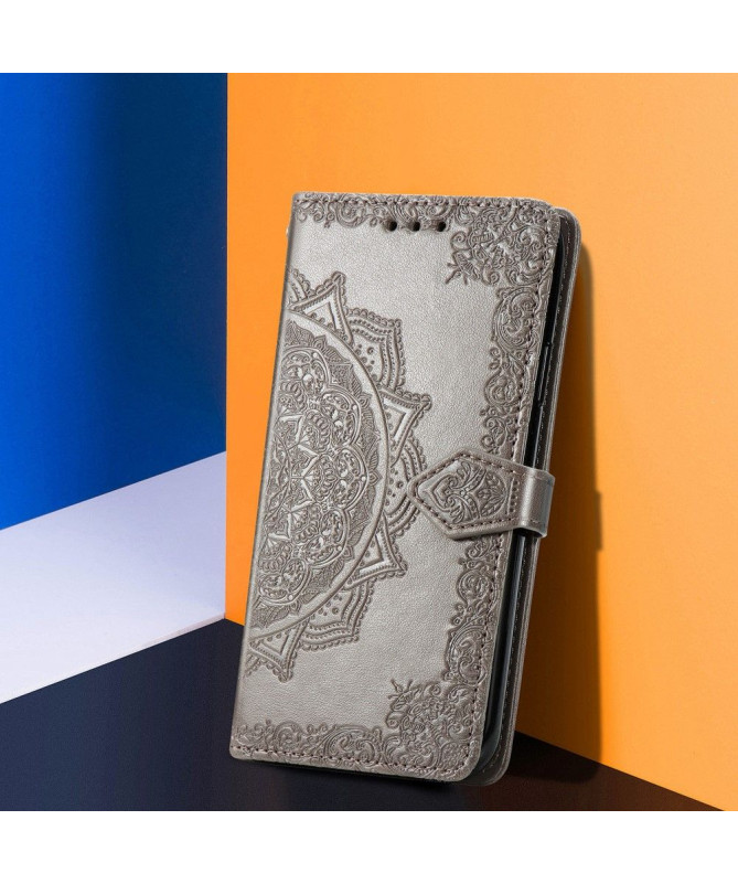 Housse Realme 8 / 8 Pro Mandala relief en simili cuir