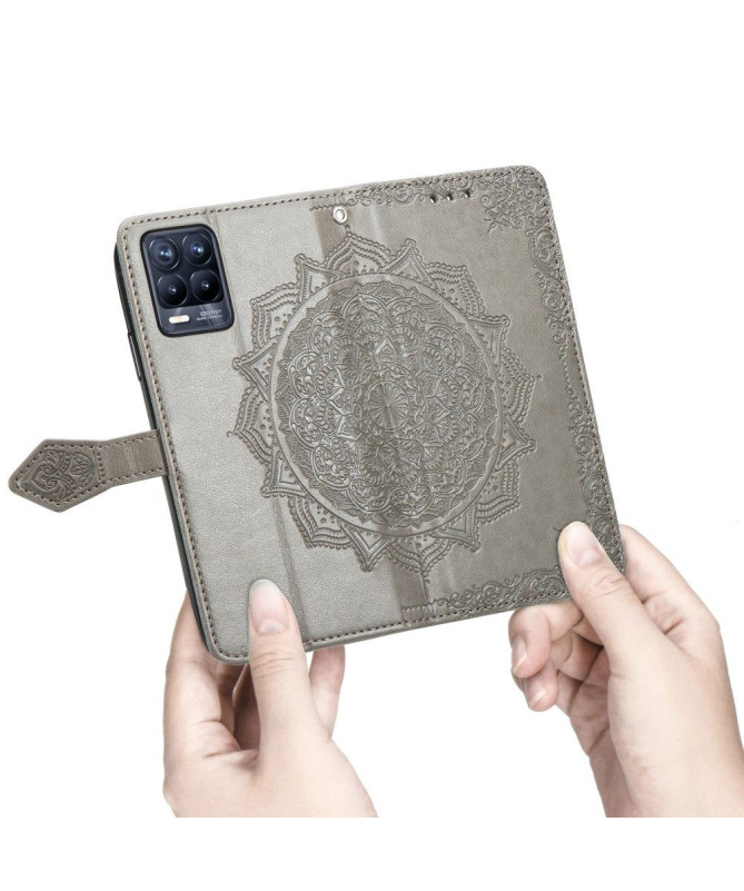 Housse Realme 8 / 8 Pro Mandala relief en simili cuir