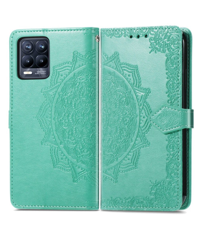 Housse Realme 8 / 8 Pro Mandala relief en simili cuir