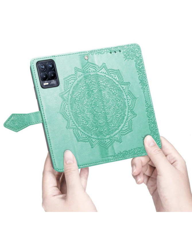 Housse Realme 8 / 8 Pro Mandala relief en simili cuir