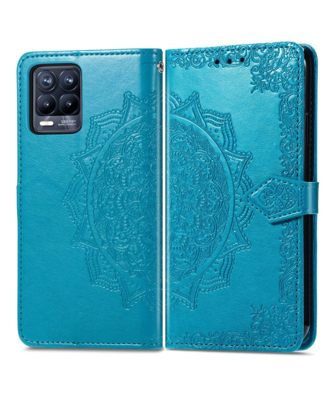 Housse Realme 8 / 8 Pro Mandala relief en simili cuir