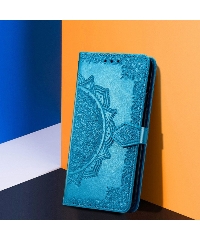 Housse Realme 8 / 8 Pro Mandala relief en simili cuir