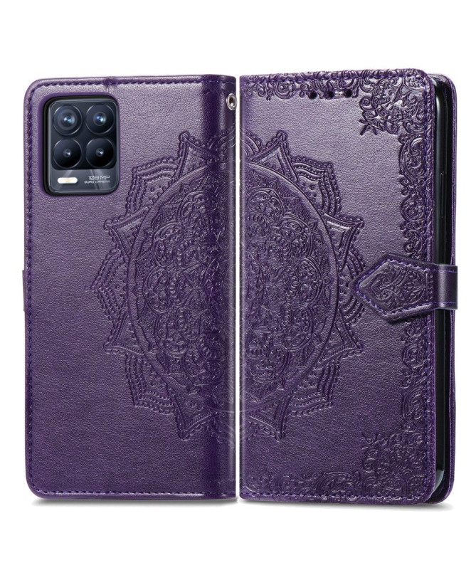 Housse Realme 8 / 8 Pro Mandala relief en simili cuir