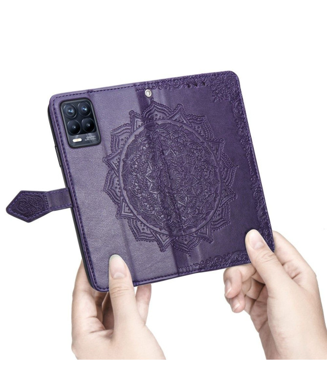 Housse Realme 8 / 8 Pro Mandala relief en simili cuir