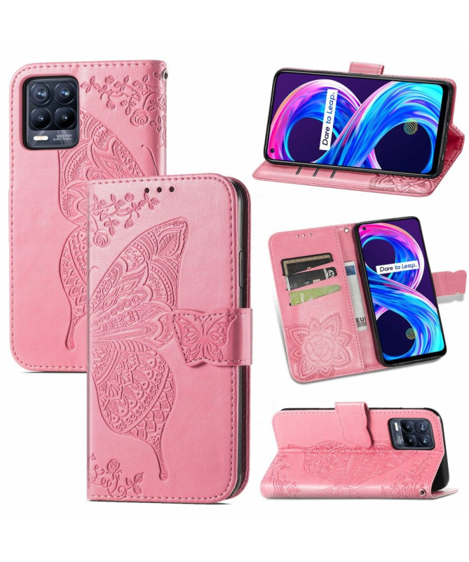 Housse Realme 8 / 8 Pro Papillon Relief