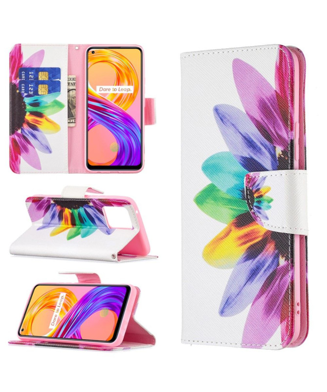 Housse Realme 8 / 8 Pro pétales colorés