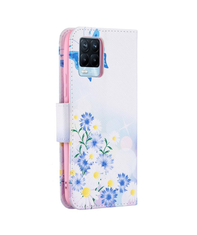 Housse Realme 8 / 8 Pro papillon et marguerites