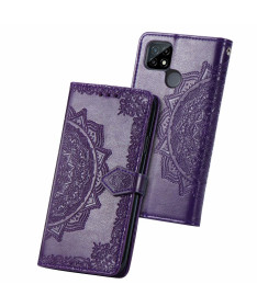 Housse Realme C21 Mandala relief en simili cuir
