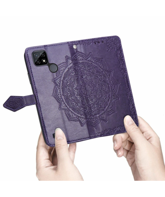 Housse Realme C21 Mandala relief en simili cuir