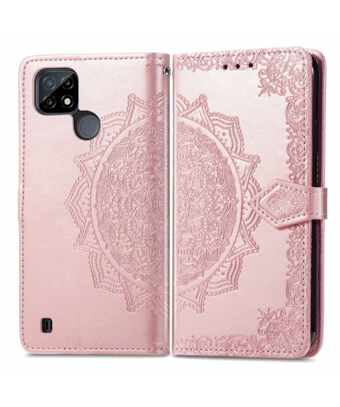 Housse Realme C21 Mandala relief en simili cuir