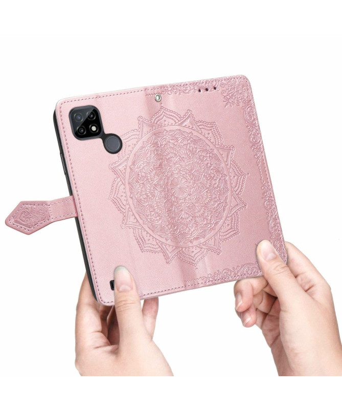 Housse Realme C21 Mandala relief en simili cuir